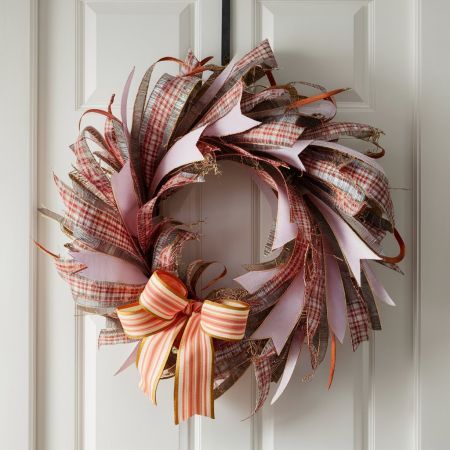 Fall/Autumn Season Ribbon Wreath